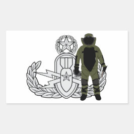 Master EOD Bomb Anzug Rechteckiger Aufkleber