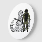 Master EOD Bomb Suit Große Wanduhr (Winkel)