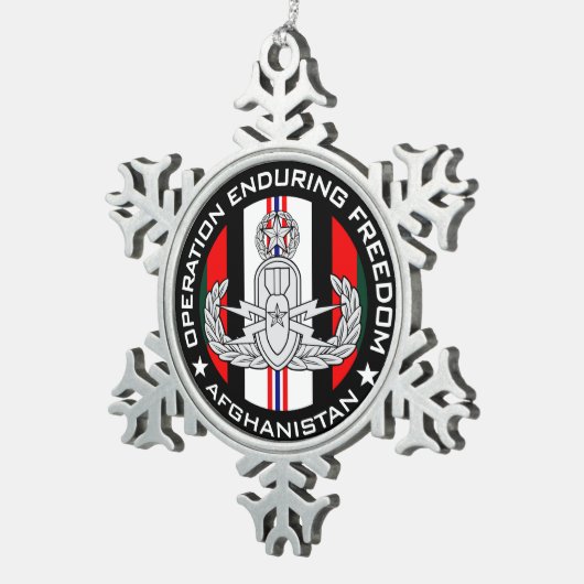 Master EOD OEF Schneeflocken Zinn-Ornament (Rechts)