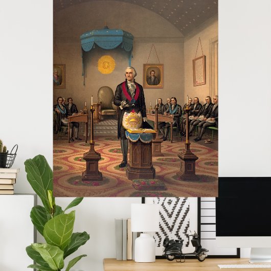 Master Freemason Washington 1870 Poster (Heimbüro)