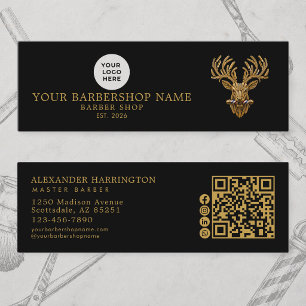 Master Friseursalon Goldhirsch Qr Code Social Icon Mini Visitenkarte