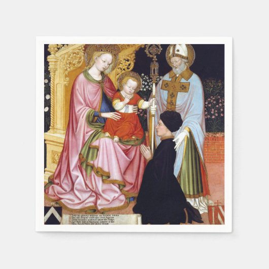 Master G.Z. Madonna and Child mit dem Spender Serviette (Vorderseite)