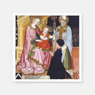 Master G.Z. Madonna und Kind mit dem Spender Serviette