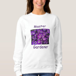 Master Gardener Beautiful Lila Blume Floral Sweatshirt