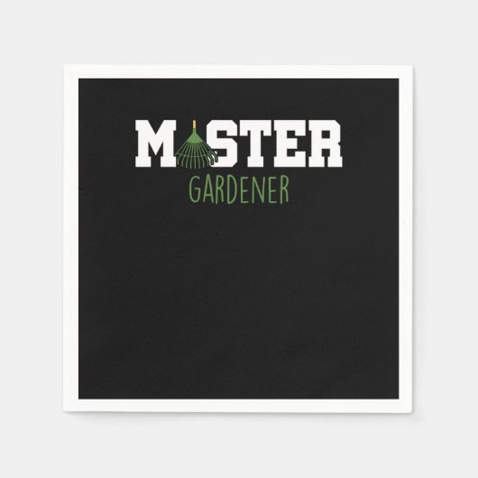 Master Gardener Blume Pflanze Geschenk Serviette (Vorderseite)