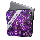 Master Gardener Bright Lila Blume Foto Floral Laptopschutzhülle (Vorderseite Links)