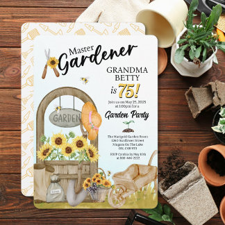 Master Gardener Geburtstagseinladung Einladung