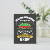 Master Gardener Green Thumb Pflanze Blume Postkarte (Stehend Vorderseite)