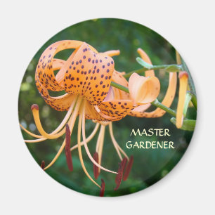 MASTER GARDENER Magnet Orange Tiger Lilies Magnete