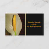 Master Gardener Peace Lily Business Card Visitenkarte (Rückseite)