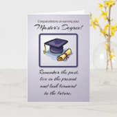 Master-Grad-Abschluss Erinnern Sie sich an die Ver Karte (Gelbe Blume)