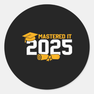 Master-Grad-Abschluss meistert es 2025 Runder Aufkleber