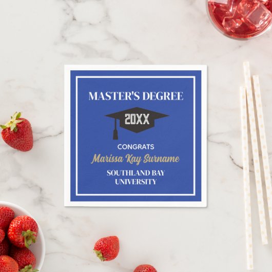 Master-Grad-Glückwünsche! CUSTOM Grad Napkins Serviette (Beispiel)