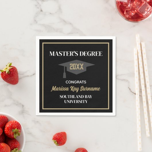 Master-Grad-Glückwünsche! CUSTOM Grad Napkins Serviette (Beispiel)