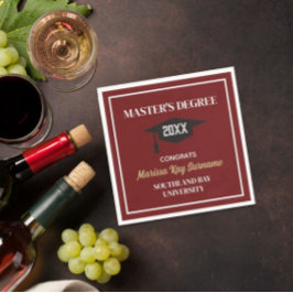 Master-Grad-Glückwünsche! CUSTOM Grad Napkins Serviette