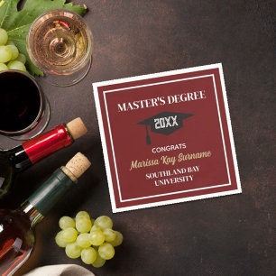 Master-Grad-Glückwünsche! CUSTOM Grad Napkins Serviette