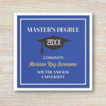 Master-Grad-Glückwünsche! CUSTOM Grad Napkins