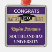 Master-Grad-Glückwünsche! CUSTOM Ornament Aus Metall (Vorne)