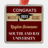 Master-Grad-Glückwünsche! CUSTOM Ornament Aus Metall (Vorne)