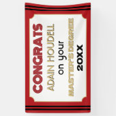 Master-Grad-Glückwünsche! Personalisiert Banner (Vertikal)