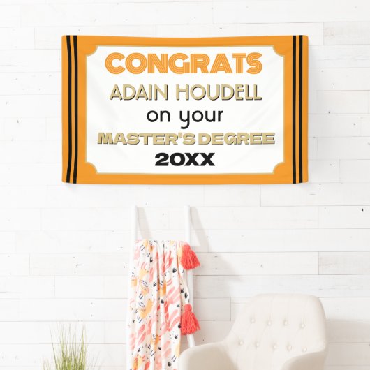 Master-Grad-Glückwünsche! Personalisiert Banner (Insitu)
