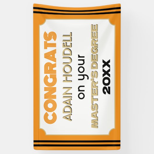 Master-Grad-Glückwünsche! Personalisiert Banner (Vertikal)