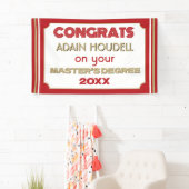 Master-Grad-Glückwünsche! Personalisiert Banner (Insitu)