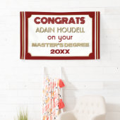 Master-Grad-Glückwünsche! Personalisiert Banner (Insitu)