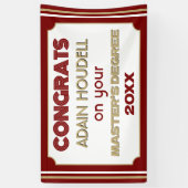 Master-Grad-Glückwünsche! Personalisiert Banner (Vertikal)