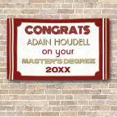 Master-Grad-Glückwünsche! Personalisiert Banner