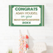 Master-Grad-Glückwünsche! Personalisiert Banner (Insitu)