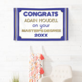 Master-Grad-Glückwünsche! Personalisiert Banner (Insitu)