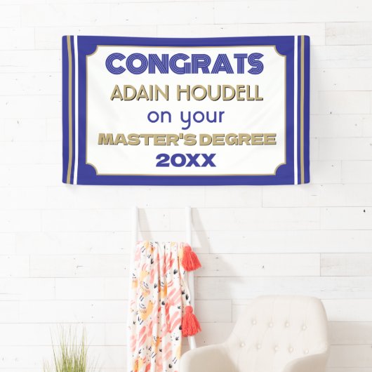 Master-Grad-Glückwünsche! Personalisiert Banner (Insitu)
