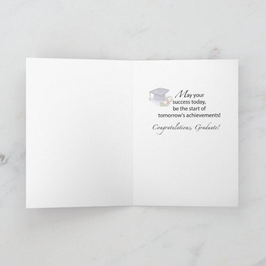 Master-Grad-Individuelle Name Abschluss denken Sie Karte (Innenseite)