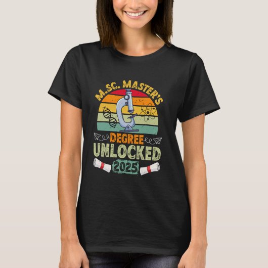 Master-Grad M SC MASTERS DEGREE LOCKED 2025 T-Shirt (Vorderseite)