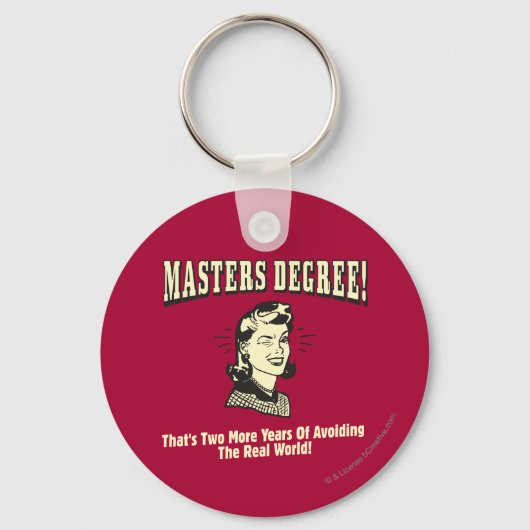 Master-Grad: Vermeiden der realen Welt Schlüsselanhänger (Vorderseite)