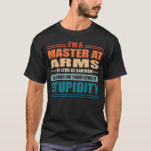 Master in Waffen mein Level hängt von Ihrem Level T-Shirt (Vorderseite)