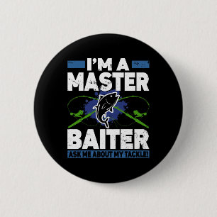 Master Iter-Shirt Lustig Angeln Fischer Fisch Button