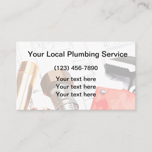 Master-Klempner-Visitenkarten Visitenkarte (Vorderseite)