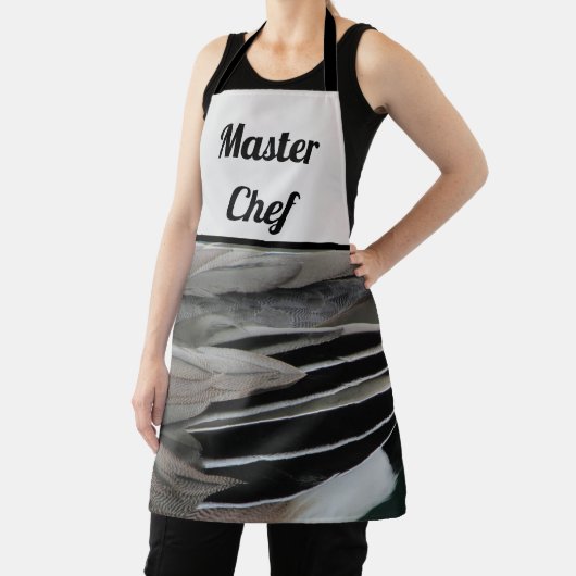 Master Koch Duck Feather Foto Schwarz Grau Moderne Schürze (InSitu)