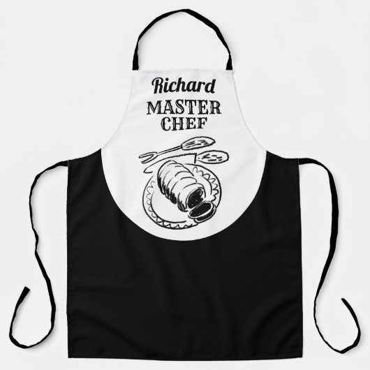 Master-Koch mit Name - Geschenkidee Schürze (Vorderseite)
