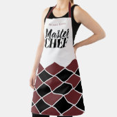 Master Koch Name personalisierter schwarzer Granat Schürze (InSitu)