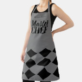 Master Koch Name personalisiertes schwarz-graues S Schürze (InSitu)