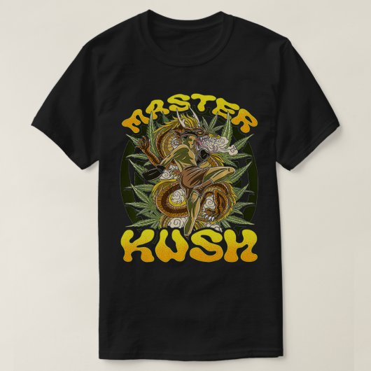 Master Kush Strain Martial Arts Asian Weed Indica T-Shirt (Design vorne)