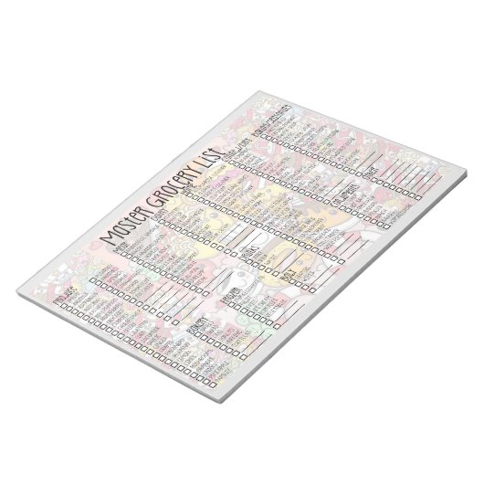 Master-Lebensmittelliste Pad Notizblock (angewinkelt)