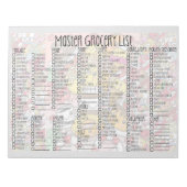 Master-Lebensmittelliste Pad Notizblock (Vorderseite)