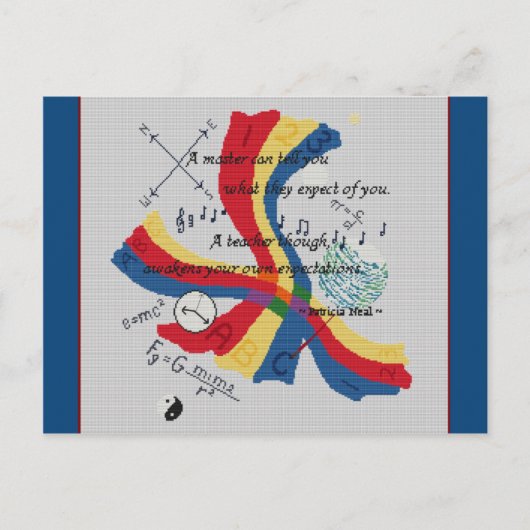 MASTER LEHRER Lehrer Tribute Design Postkarte (Vorderseite)