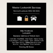 Master Locksmith Berufliche Visitenkarten (Vorne & Hinten)