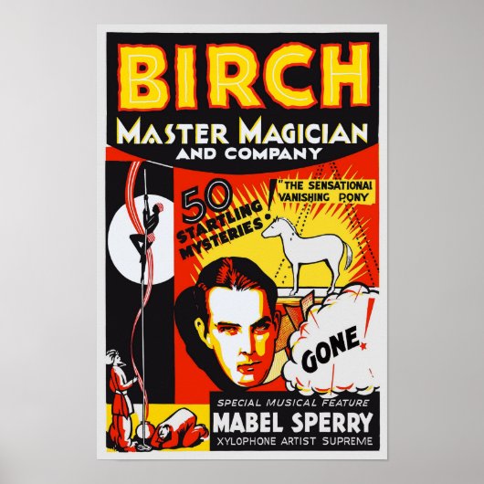 Master Magician, 1930. Vintage Werbung Poster (Vorne)