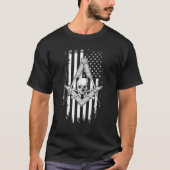 Master Mason American Flag Masonic Skull Freemason T-Shirt (Vorderseite)